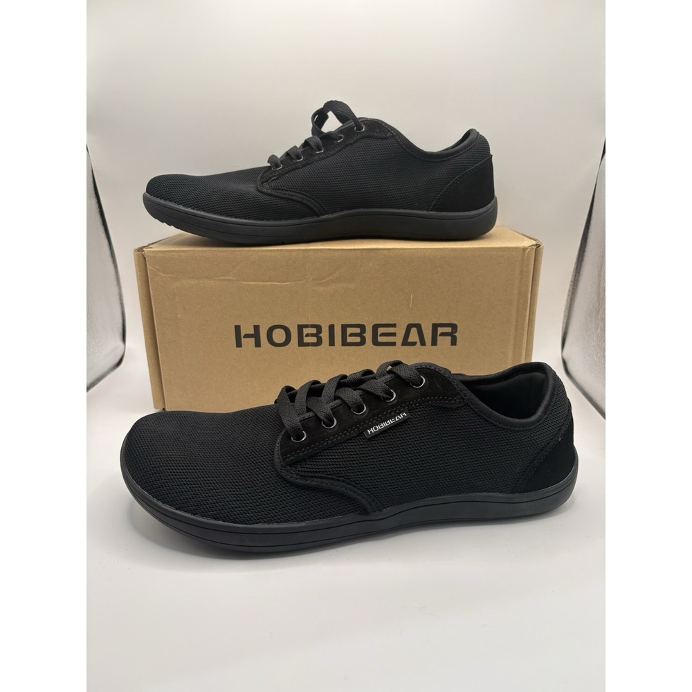NEW HOBIBEAR Black Unisex EU 44/240 Wide Toe Sneaker Barefoot Shoe Men's 10